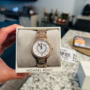 Michael Kors, pink gold watch. Never worn.